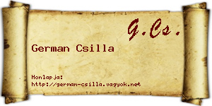 German Csilla névjegykártya